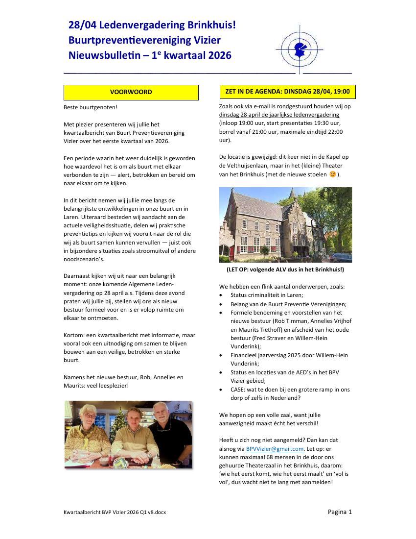 Voorpagina Kwartaalbericht 1e kwartaal 2026