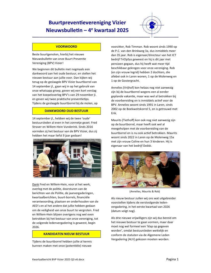 Voorpagina Kwartaalbericht 4e kwartaal 2025